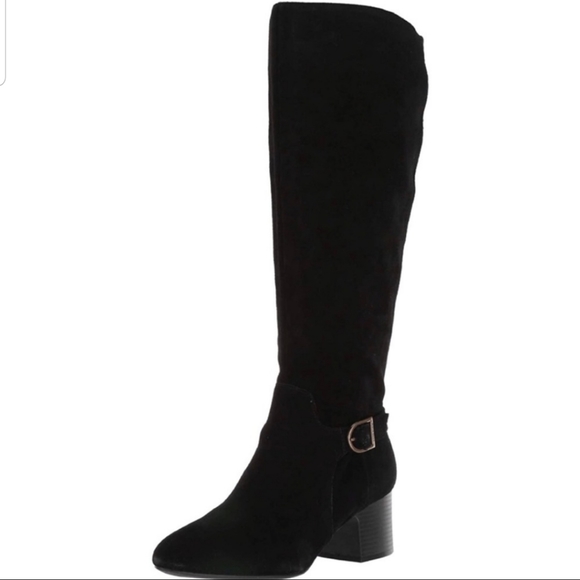 Anne Klein Honesty suede black knee boot size 9 - Picture 1 of 7